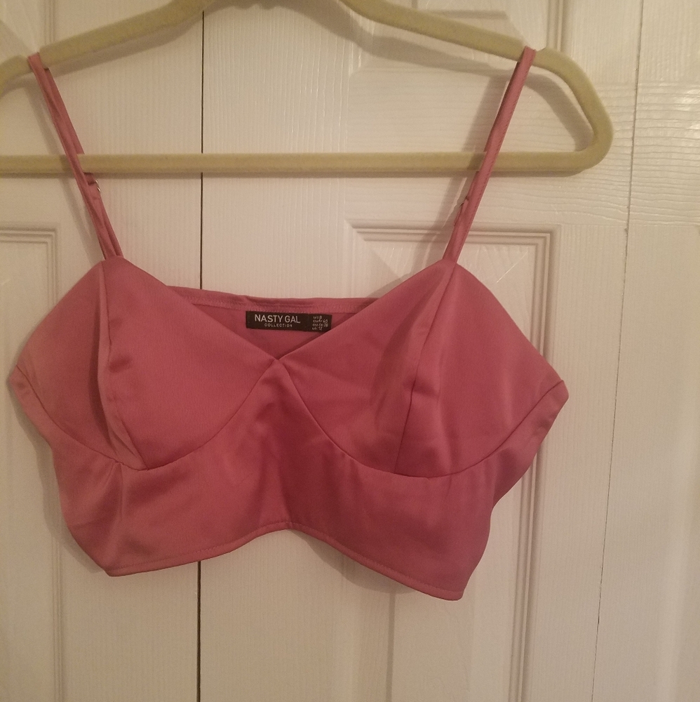 Nasty Gal Pink Crop Top